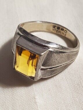 Men's Sterling Silver Ring Size 11 Vintage 7.8 Grams Solid Sterling Silver